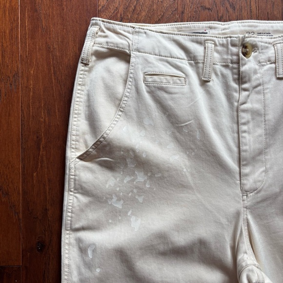 Pilcro Slouchy Full Length Paint Splatter Wide Leg Chino Pant | Size 14 - Picture 7 of 11